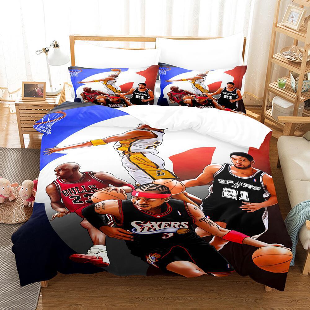 Basketball Digital Printing Bedding Three-Piece Microfiber Polyester Cotton Duvet