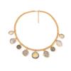 Necklace Light Luxury Premium Casual Cold Wind Alloy Geometric Badge Coin Pendant Chain Necklace Female