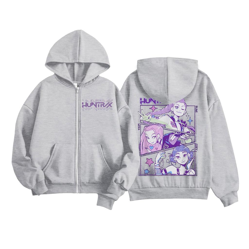 Kids Fashion Women's Lightweight Long Sleeve Zipper Hoodie Printed Hoodie With Pockets