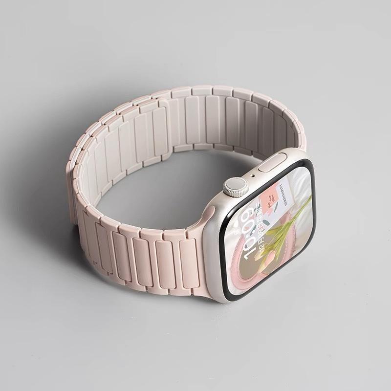 Strap for Apple Watch 10 Band 44mm 40mm 49mm 45mm 41mm 46mm Magnetic Silicone Loop Bracelet iWatch Series 11 9 8 7 6 Se Ultra2 3