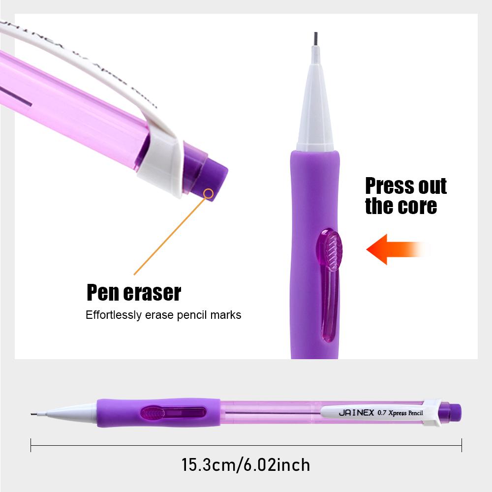 9Pcs/Set 0.7mm Side Pressure 2B Mechanical Pencil High Quality With Eraser Painting Smooth Creative Writing Office Stationery
