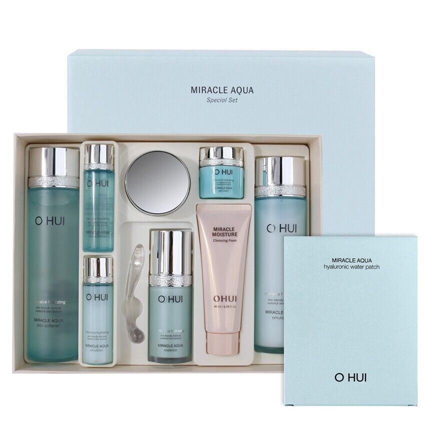 O HUI Miracle Aqua 4pcs Special Set 9 items / Anti-Aging, Moisturizing, Korean Cosmetics, Kbeauty