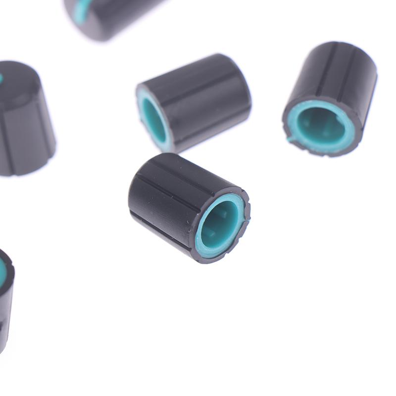 10Pcs Soft Rubber Half Shaft Knob Potentiometer Knob 180 Degree D-Shaped Knob