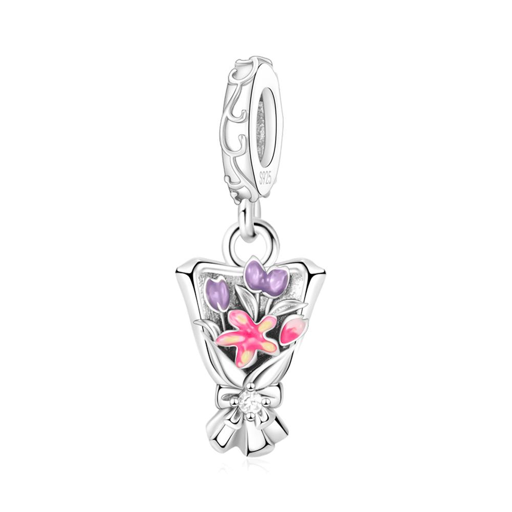 Happy Birthday Copper Bouquet Gift Cake Bow String Decoration Fit Diy Bracelet Necklace Premium Party Gifts