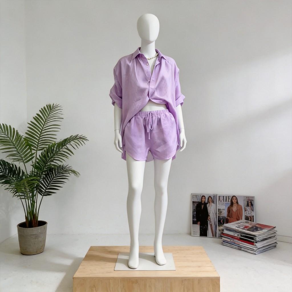 Womens Summer Casual Pants Set With Tie Detail For Office And Vacation