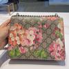 [Pre-Owned] Dionysus GG Blooms Tiger Head Buckle Logo Camellia Print Chain Canvas And Leather Crossbody Bag - Good #1VN2J6V
