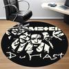 1 Stück Rammstein Musik Büro Runder Teppich, Indoor-Matte Geeignet für Büro, Unter Bürostühlen Schlafzimmer Wohnzimmer Heimdekoration, Raumdeko