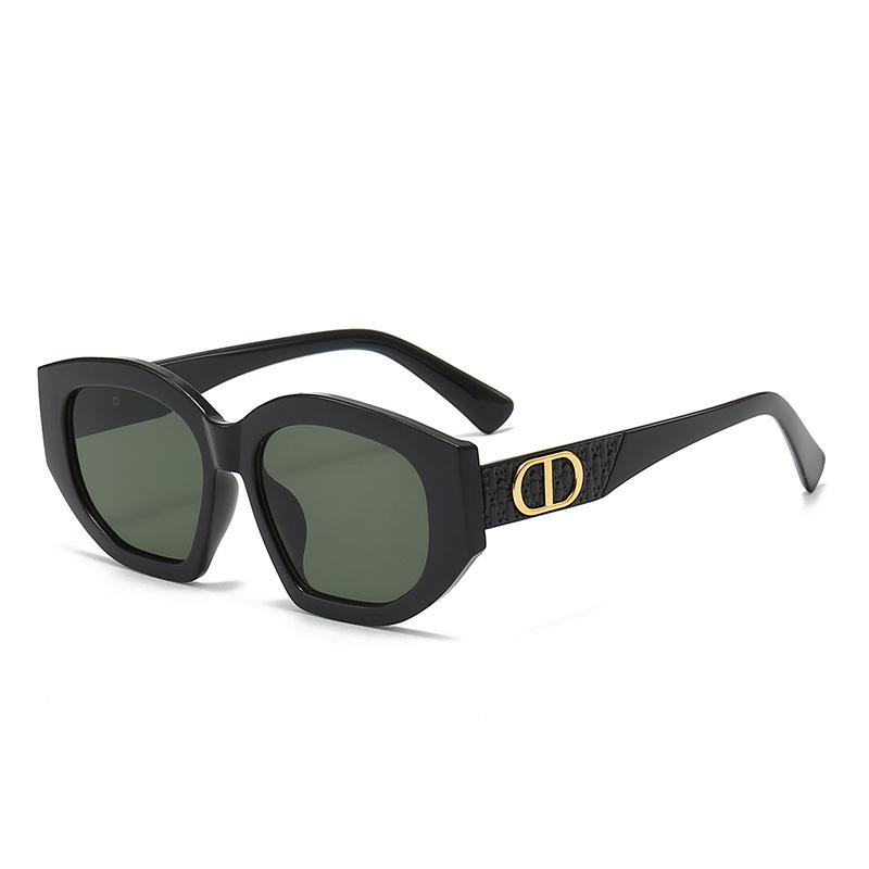 JYL TS Square Sunglasses With Letter Decor UV Protection For Street Shooting M590