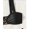 Women's Ring Bikini Set Wide Strap High Cut Two Piece Swimsuit