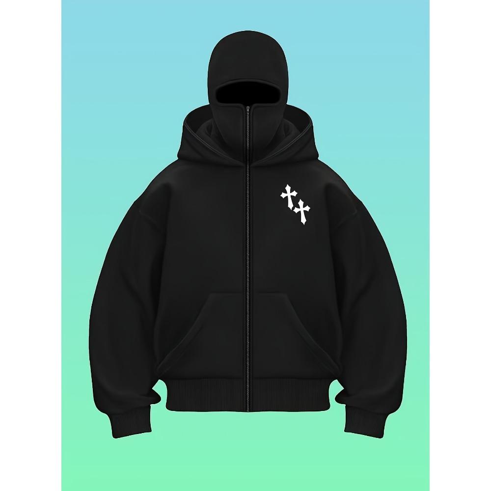 

Чоловічий червоний худі на блискавці з унікальним логотипом x - Повсякденний вільний крій, тканина середньої еластичності S чорний