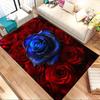 1pc Blue Rose Red Roses Themed Rug for Home Decor, Non-slip Office Carpet, Chair mat, Outdoor Mat, Christmas and Halloween gifts-0731126