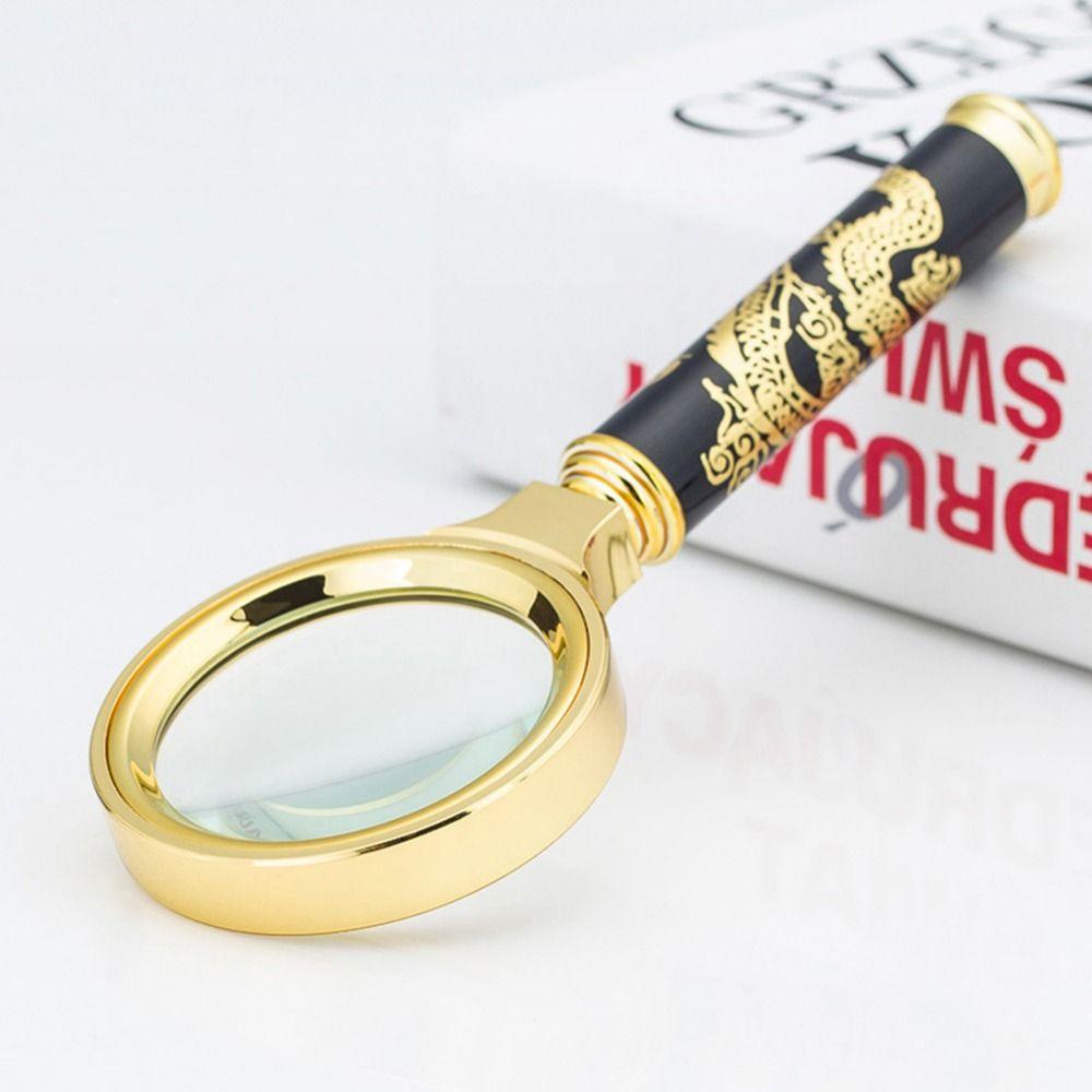 

Jewelry Retro Handheld 10X Magnifying Glass Magnifier Eye Glass Mini Microscope Optical Glass 60mm-Non detachable