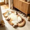 Realistic Cat Faux Cashmere Floor Mat Thickened Bedside Rug Absorbent Bathroom Foot Pad Cute Pet Bedroom Carpet