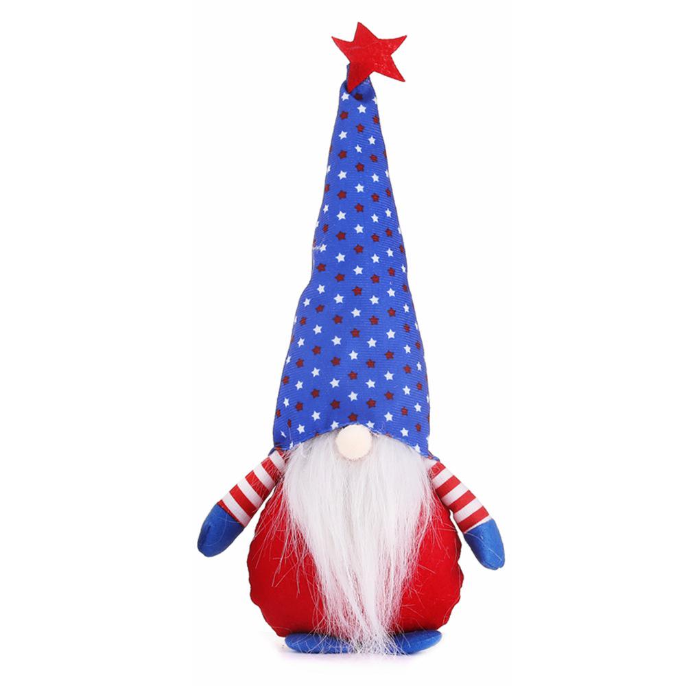 American Independence Day Star Gnome Doll - Faceless Rudolph Dwarf Decor
