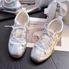 Inner height increase 5cm silver ballet style moral training shoes women's 2025 new Korean versatile casual Mary Jane single shoes