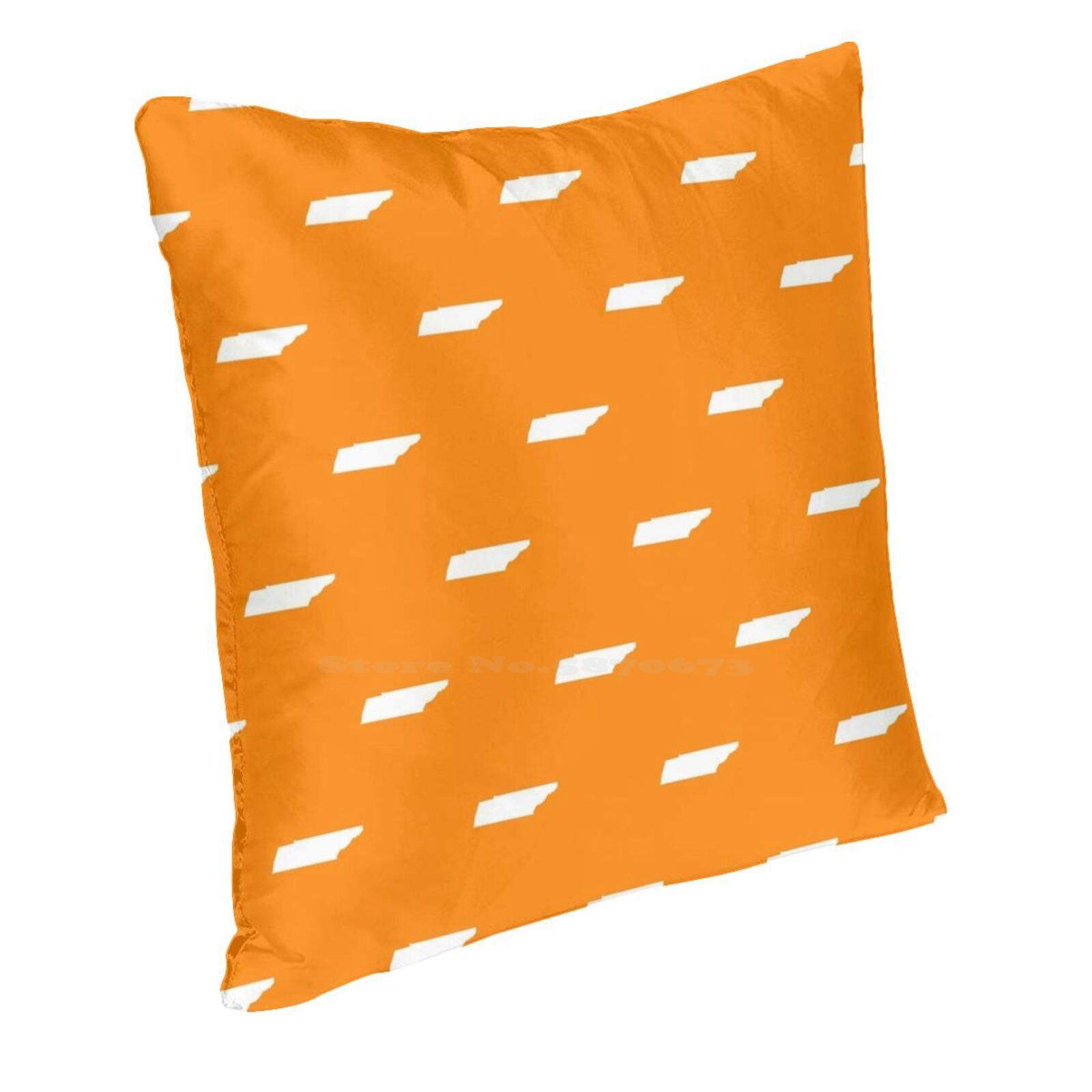 Tennessee | Orange Small Print Home Sofa Car Waist Throw Pillowcase Tn Tennessee Orange Vols Volunteers White Football Sec Peach skin 18*18(CM)-1Pcs