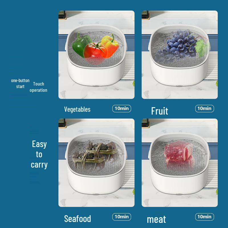 Double Layer Electric Vegetable Washing Basket & Purifier with Large Capacity
