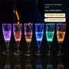A84E-Lichtgevende Barbeker KTV Lichtgevend Cocktailglas 6 Stuks Lichtgevende Bekers Voedselkwaliteit Plastic Wijnglas LED Licht Glazen Batterij