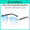 Leopard Theme Minimalist Metal Frame Square Sunglasses With Gray Lenses For Travel And Parties
