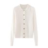 Women's Cashmere Cable Knit Cardigan, Long Sleeve, Single-Breasted Sweater Coat for Autumn/Winter