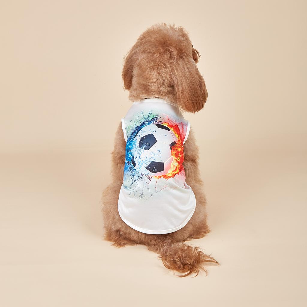 Soccer Goal Dog Shirts Button Up Dog Clothes Breathable Pet T-Shirt Sweatshirt for Small Medium Dogs Cats