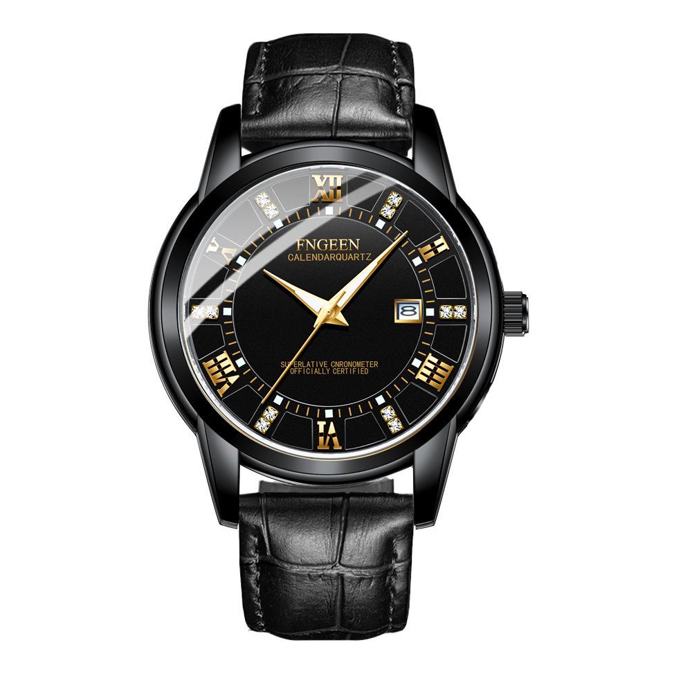 Watch Men's New Waterproof Sports Fine Steel Belt Luminous Quartz Student Fashion Trend Men's Watch Non-Mechanical