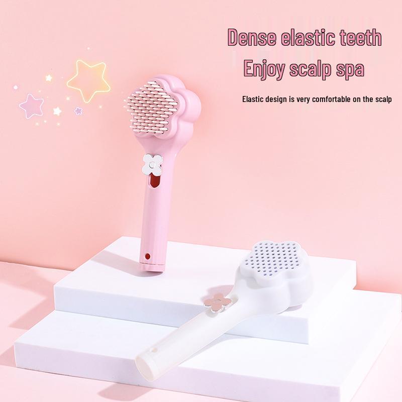 

Retractable Anti-Frizz Scalp Massage Comb 18.5x6x3cm рожевий