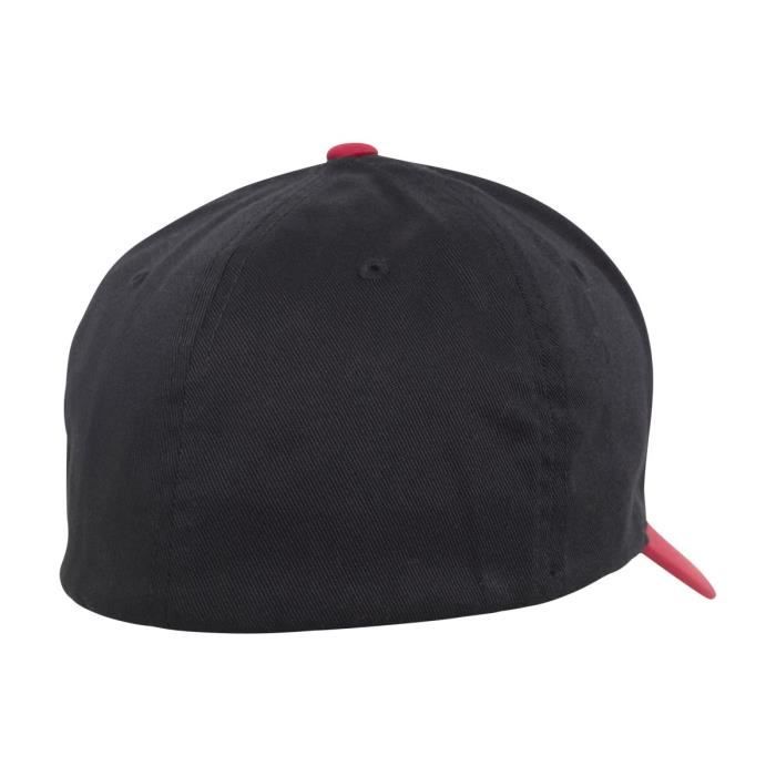 Casquette de baseball - Flexfit - WOOLY COMBED - Stretchable - Noir/Rouge - Sportswear