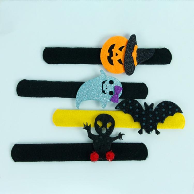 Bracelets Claquants Rétro Cadeaux de Fête avec Motif Varié Design Fantôme Citrouille