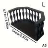 M-Miniature Dollhouse Balcony With Railing European Balcony Suitable For Collectors, Miniature Scenes, DIY Dollhouse Accessories