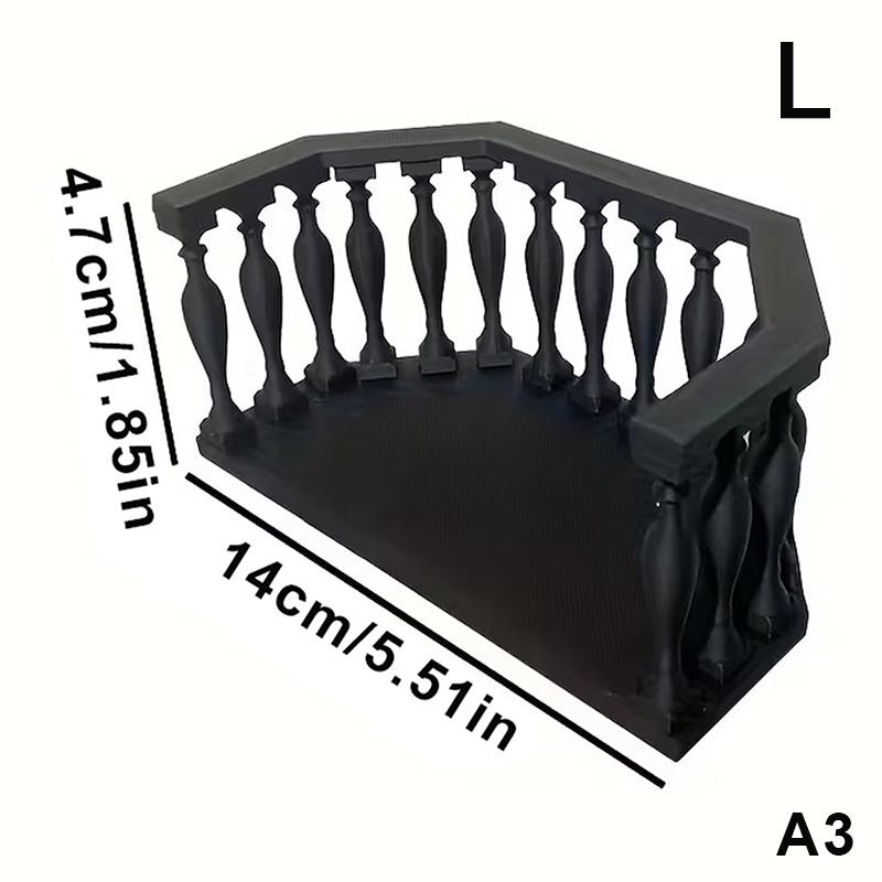M-Miniature Dollhouse Balcony With Railing European Balcony Suitable For Collectors, Miniature Scenes, DIY Dollhouse Accessories