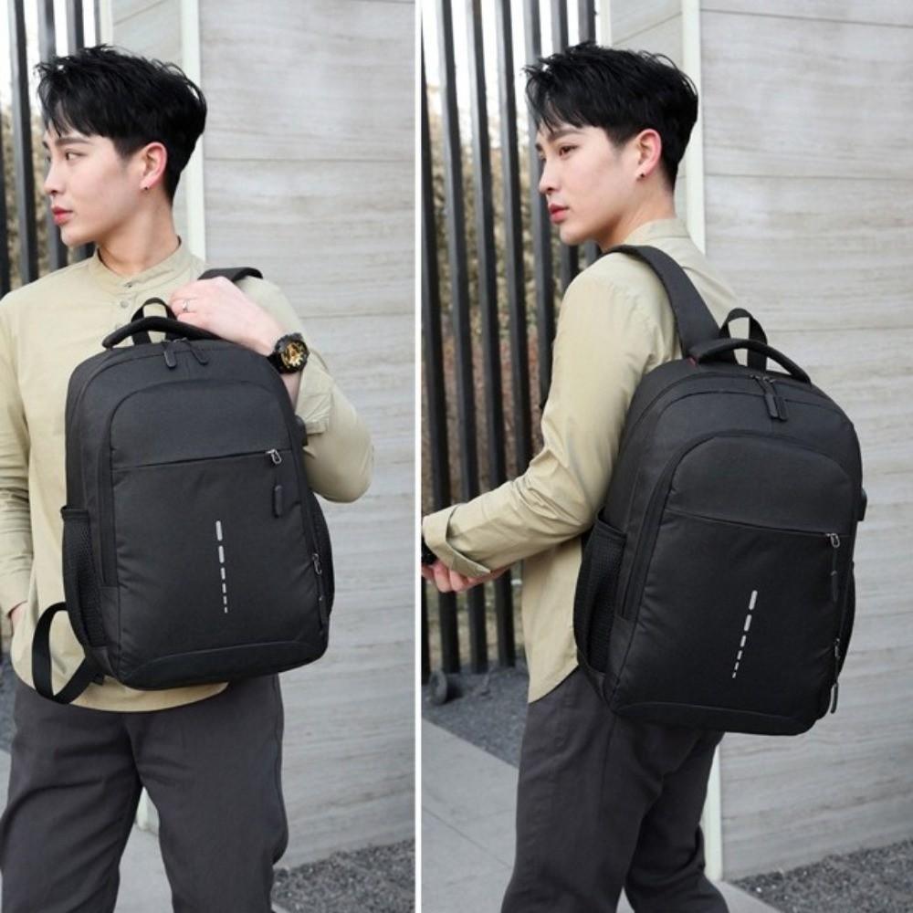 Large Capacity Student Backpack Oxford Cloth School Bag Simple Computer Rucksack Daily