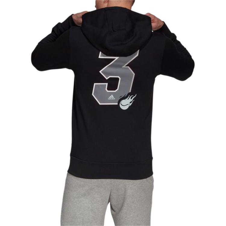 adidas Sweatshirts Men's Black Hooded Moderate Regular GK8158