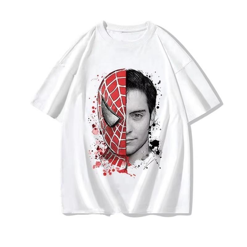 Tobey Maguire SpiderMan T Shirt Men Oversized Short Sleeve Tee Summer Vintage Movie Print Tshirt Streetwear Casual Cotton Tops
