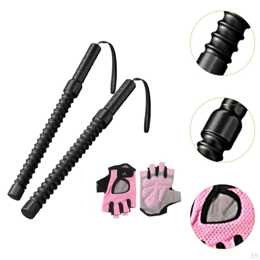 2 Bucăți Coardă de Luptă Fără Coardă Antrenament Bastoane de Fitness pentru Bărbați Femei Antrenament de Forță