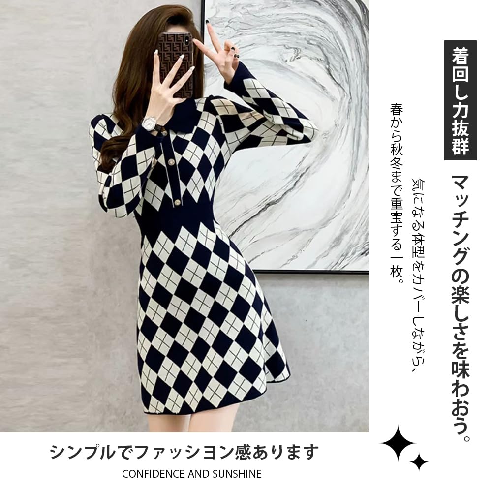 Fashion Knit High Perfect for Commuting or Dating [PHOLEEY] Women's Dress, A-Line, Waist,