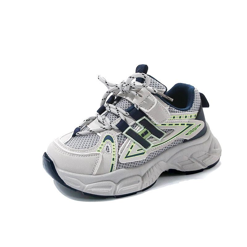 Children's double mesh breathable dad shoes sneakers 2025 spring and autumn boys and girls non-slip running shoes wear-resistant children