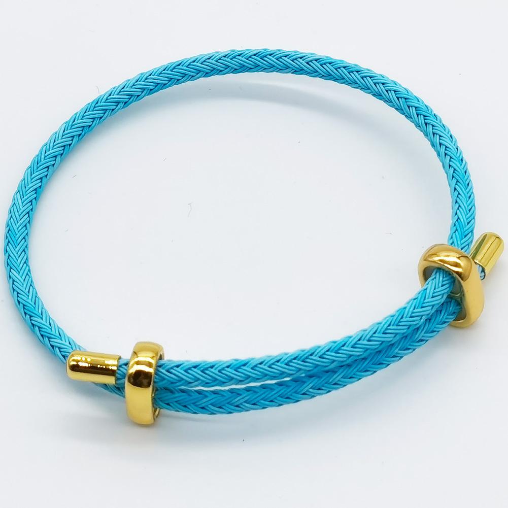 5 ks Módní dvojitý pletený náramek pro muže a ženy, nerezová ocel, nastavitelný, pár, milánský provázkový náramek, DIY šperkový doplněk