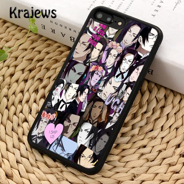 

Чехол для телефона Krajews Anime Black Butler Kuroshitsuji с коллажем для iPhone 14 5 SE 6s 7 8 plus XR XS 11 12 13 pro max Samsung S21 S22 Samsung S22ultra