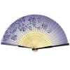 Folding fan, bud design, blue-gray, with paulownia wood box and wrapping. Perfect for Mother's Day, Mom, Mom, Women's Gift, Present, Birthday,