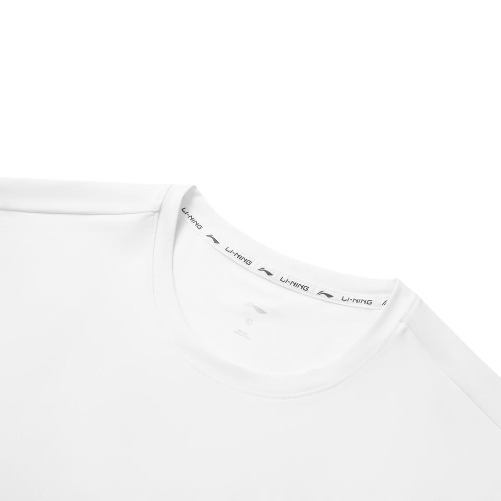 Li-Ning Casual Sports Simple Solid Color Round Neck Pullover Short Sleeve T-Shirt Men Tops Standard-White ATSV361-7