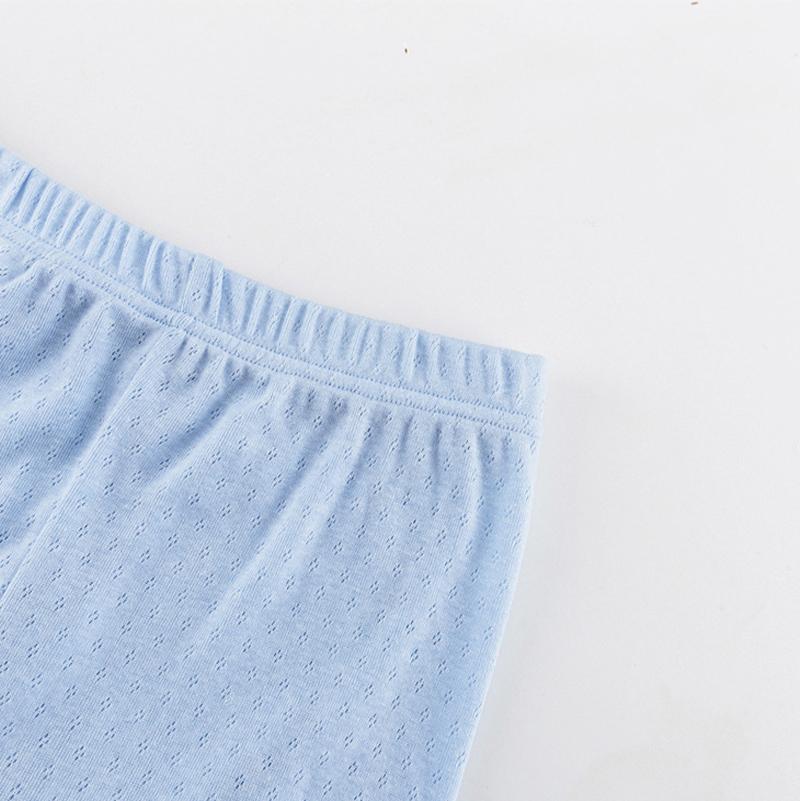 New Solid Color Knitted Jacquard Long Sleeve Open Umbilical Pajama Pants Two Piece Comfortable Home Clothes for Women