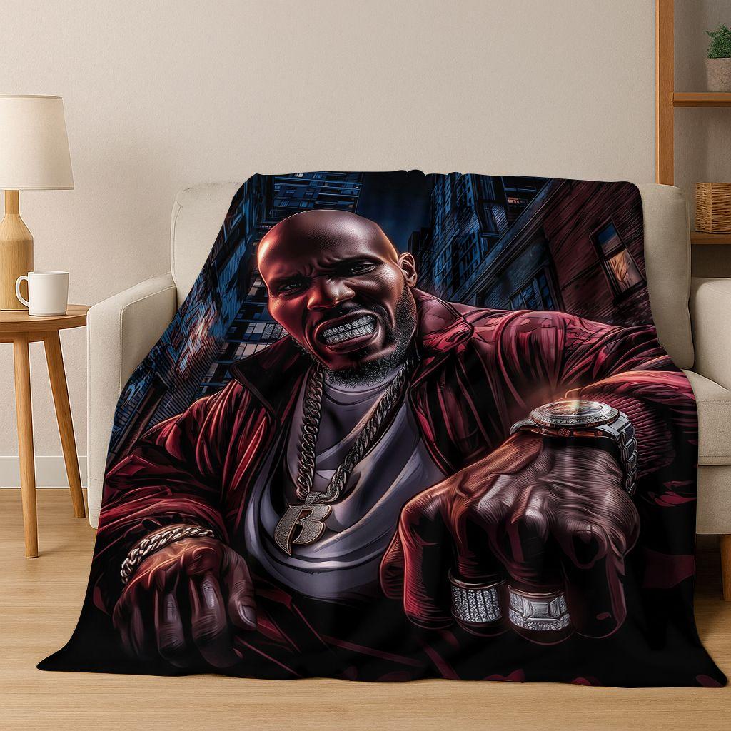 2026 New Legend Rappers Star Art Cartoon Hip Hop Flannel Blanket,Cozy Soft Throw Blanket for Home Bedroom Bed Sofa Cover Gift