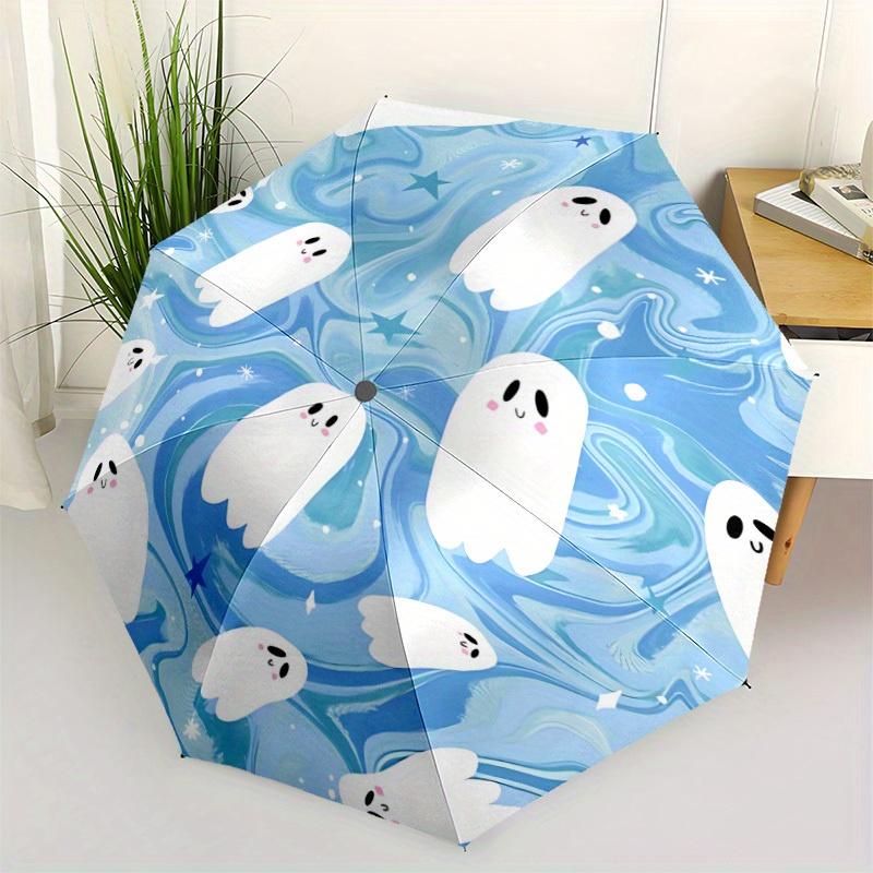 1pc Ghostly Clouds Auto Open/Close Umbrella with One Touch Button,, Windproof Design   Lightweight Portable Umbrella for Women & Men6056