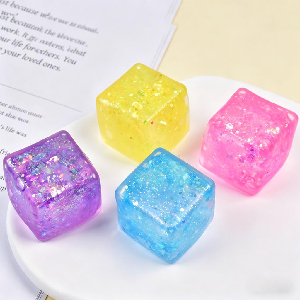 Decompression ice block kneading music simulation Aurora Maltose cube kneading music slow rebound release toy