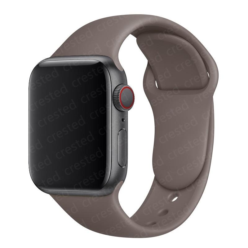 Silicone Strap For Watch Band 44mm 40mm 38mm 42mm Rubber Belt Wristband Bracelet iWatch1 2 3 4 5 Se 6 Band