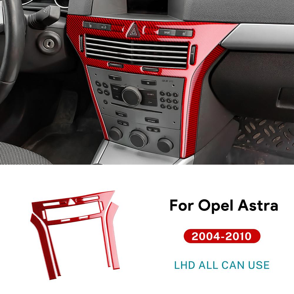 Echter Weicher Kohlefaser-Aufkleber für Vauxhall Opel Astra H MK5 2004 2005 2006 2007 2008 2009 2010 LHD RHD Auto Mittelkonsolenrahmen