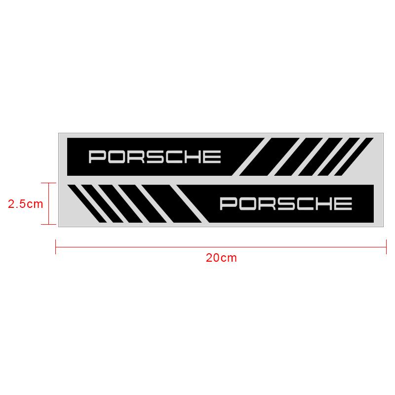 2Pcs Car Stripe Stickers Rearview Mirror Reflective Vinyl Decals Decoration For Porsche Cayenne Panamera Macan Boxster 911 Carrera-GT 944 918 917