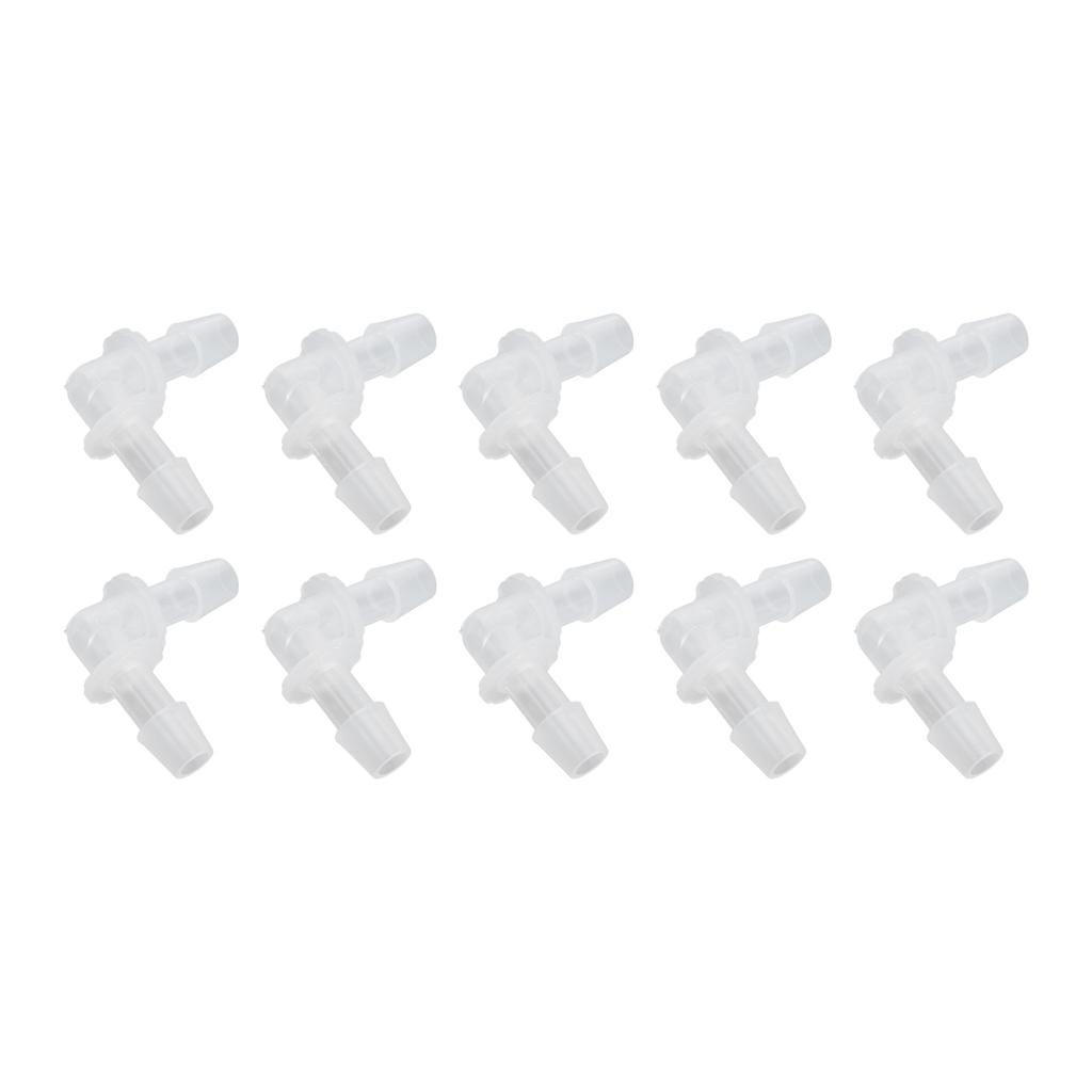 10Pcs Elbow Hose Joint 90 Degree Connector Adapter L Shape Equal Diameter Plastic Fittings 7.9mm
