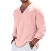 Herren Baumwolle und Leinen Farbe Casual Top T-Shirt